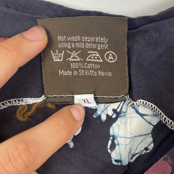 Caribelle Batik Cotton Lizard Print Dress - XL - Picture 4 of 5